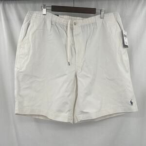 Polo Ralph Lauren Shorts Mens XLT White Stretch Classic Chino Elastic Waist NWT